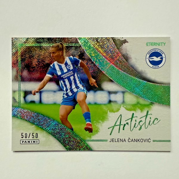 Panini Eternity WSL 25/26 Jelena Cankovic Artistic Green 50/50 Brighton Bookend