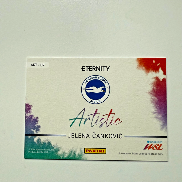 Panini Eternity WSL 25/26 Jelena Cankovic Artistic Green 50/50 Brighton Bookend