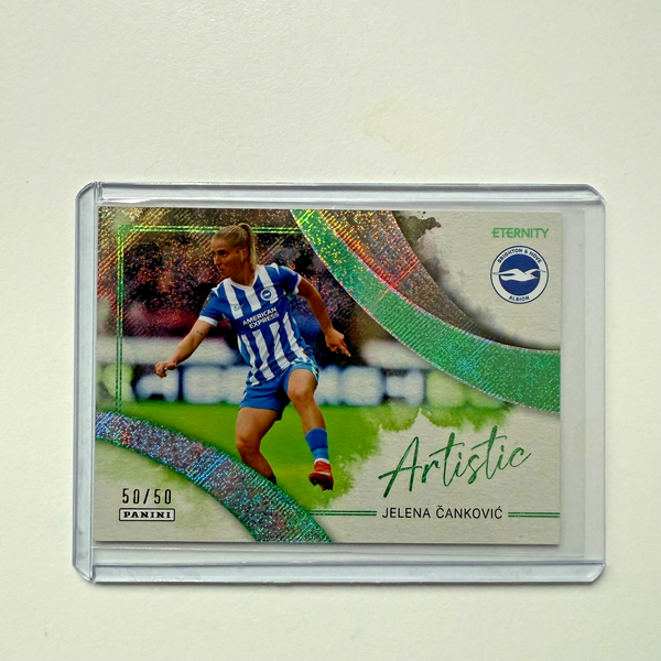 Panini Eternity WSL 25/26 Jelena Cankovic Artistic Green 50/50 Brighton Bookend