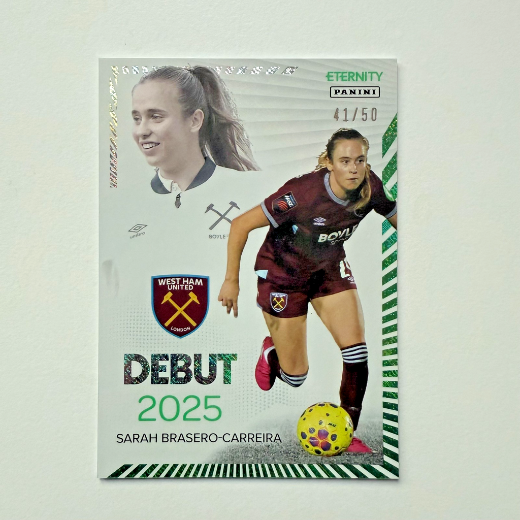 Panini Eternity WSL 25/26 Sarah Brasero-Carreira Debut Green /50 West Ham Card