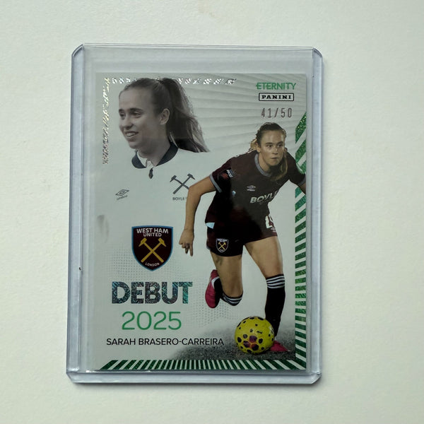 Panini Eternity WSL 25/26 Sarah Brasero-Carreira Debut Green /50 West Ham Card