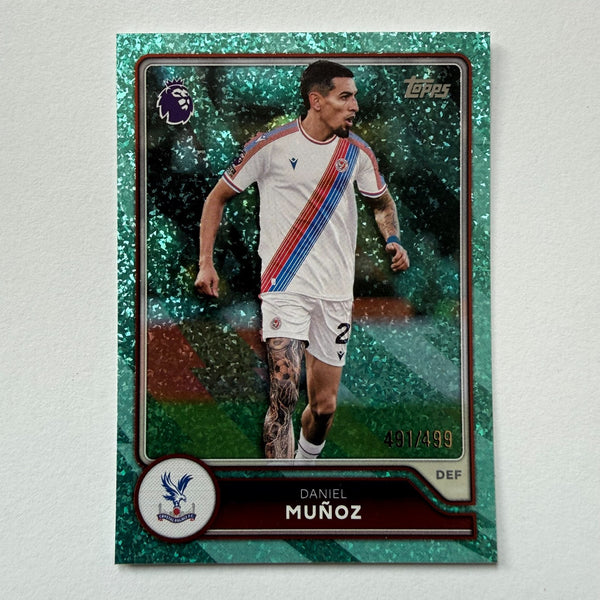 Topps Premier League 2026/27 Daniel Munoz Crystal Palace Aqua Parallel 491/499