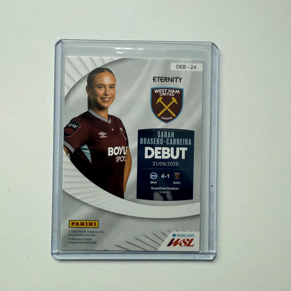 Panini Eternity WSL 25/26 Sarah Brasero-Carreira Debut Green /50 West Ham Card