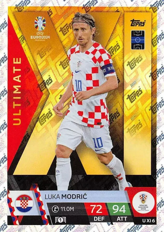 Match Attax Euro 2024 Luka Modric Croatia Ultimate XI Topps UEFA Card