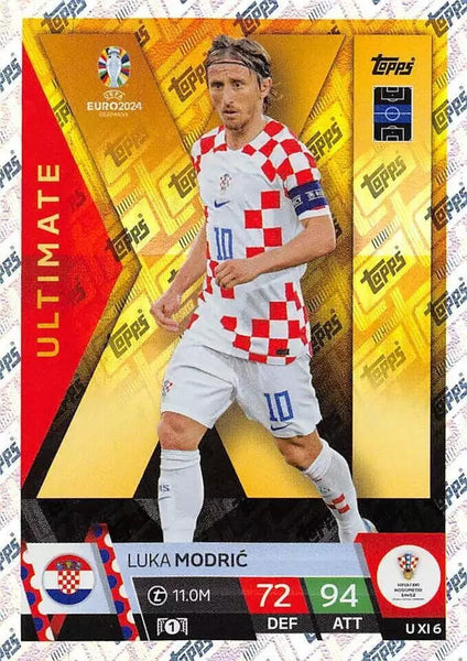 Match Attax Euro 2024 Luka Modric Croatia Ultimate XI Topps UEFA Card