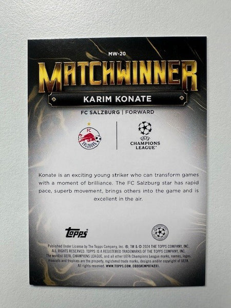 Topps Superstars 2024 23/24 Karim Konate Matchwinner FC Salzburg Card
