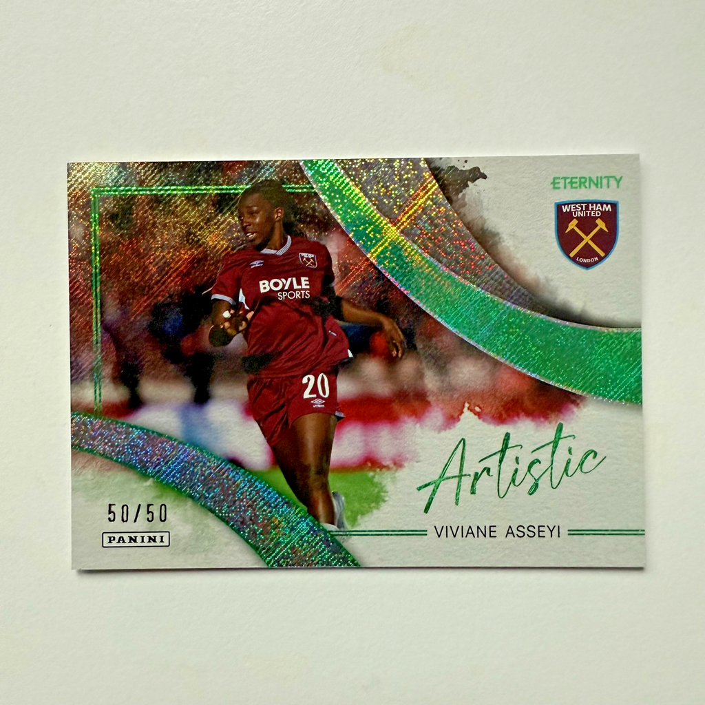 Panini Eternity WSL 25/26 Viviane Asseyi Artistic Green 50/50 West Ham Bookend