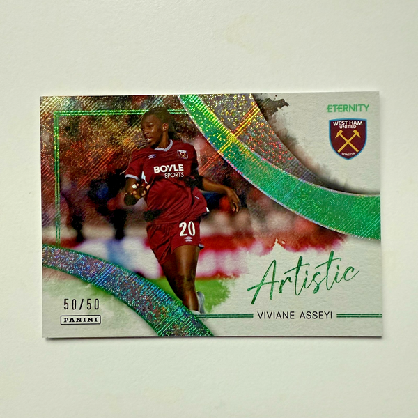 Panini Eternity WSL 25/26 Viviane Asseyi Artistic Green 50/50 West Ham Bookend