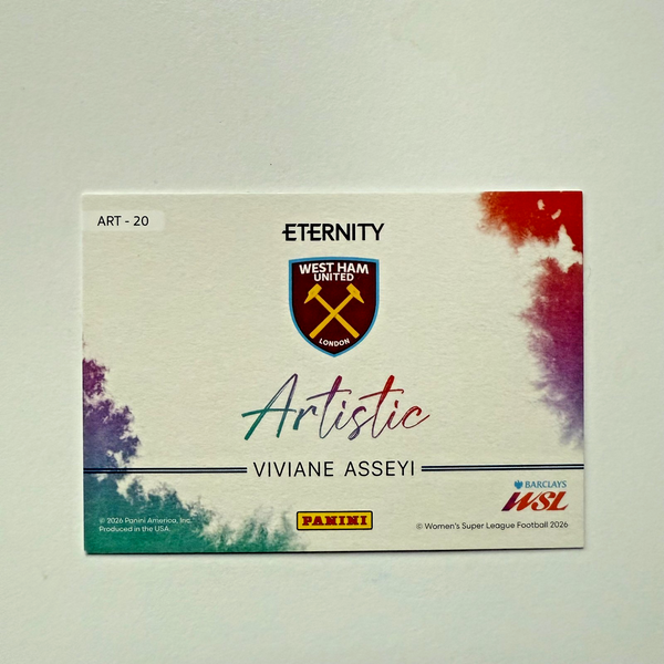 Panini Eternity WSL 25/26 Viviane Asseyi Artistic Green 50/50 West Ham Bookend