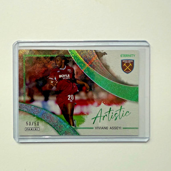 Panini Eternity WSL 25/26 Viviane Asseyi Artistic Green 50/50 West Ham Bookend