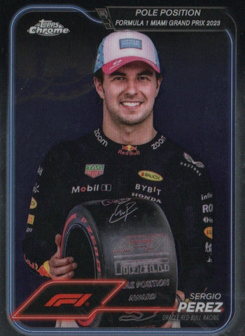 Topps Chrome Formula 1 2024 Sergio Perez Pole Position Miami Grand Prix 2023