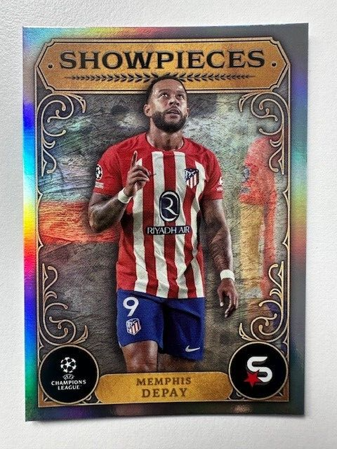 Topps Superstars 2024 23/24 Memphis Depay Showpieces Atletico Madrid Card SP-05