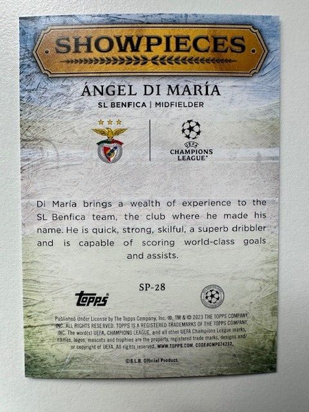 Topps Superstars 2024 23/24 Angel Di Maria Showpieces Benfica Card SP-28
