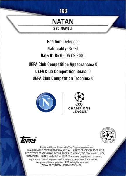 Topps Superstars 2024 23/24 Natan Napoli Uncommon Card #163