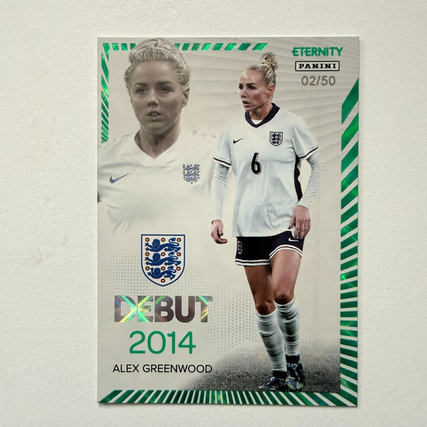 Panini Eternity Lionesses 2025 Alex Greenwood England Debut Green Numbered /50