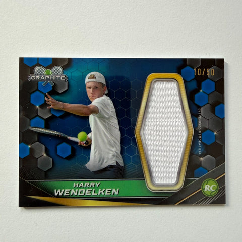 Topps 2024 Graphite Tennis Harry Wendelken Blue Relic RC Memorabilia /50