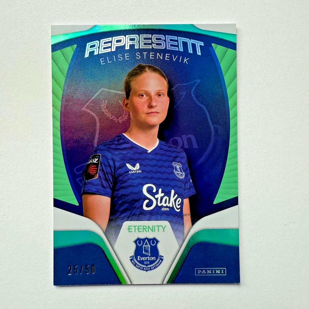 Panini Eternity WSL 25/26 Elise Stenevik Represent Green /50 Everton Card