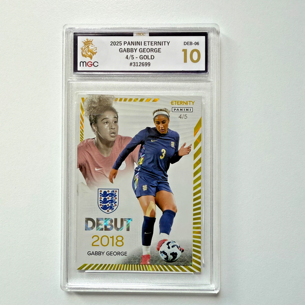 2025 Panini Eternity Lionesses Gabby George England Debut Gold /5 MGC 10