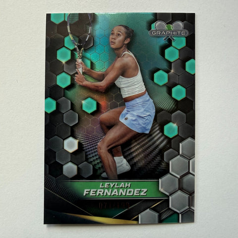 Topps 2024 Graphite Tennis Leylah Fernandez Green Refractor Chrome Card /199