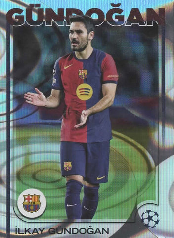 Topps UCC Flagship 2024/25 Ilkay Gundogan Barcelona Flowfractor Parallel Card