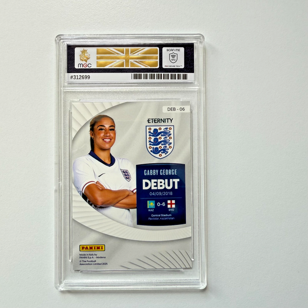 2025 Panini Eternity Lionesses Gabby George England Debut Gold /5 MGC 10