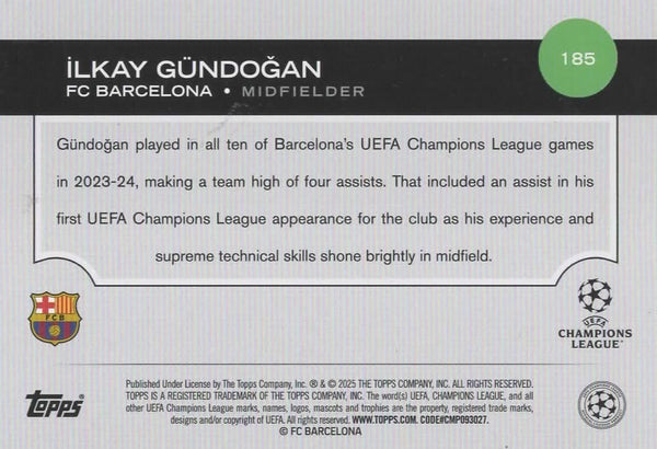 Topps UCC Flagship 2024/25 Ilkay Gundogan Barcelona Flowfractor Parallel Card