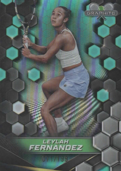 Topps 2024 Graphite Tennis Leylah Fernandez Green Refractor Chrome Card /199