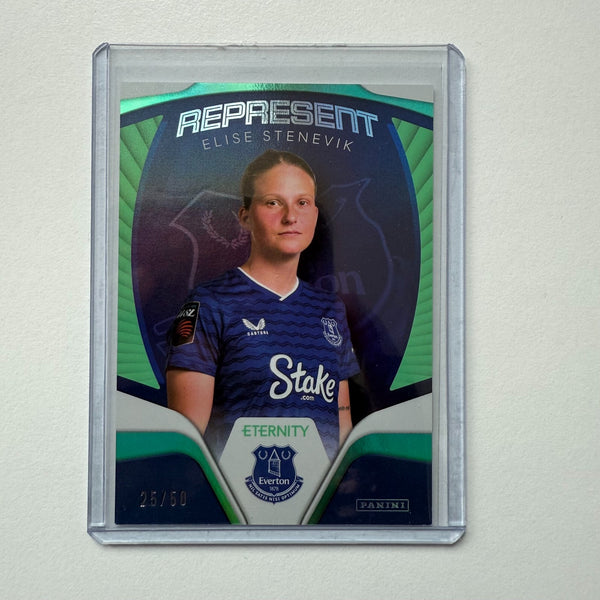 Panini Eternity WSL 25/26 Elise Stenevik Represent Green /50 Everton Card