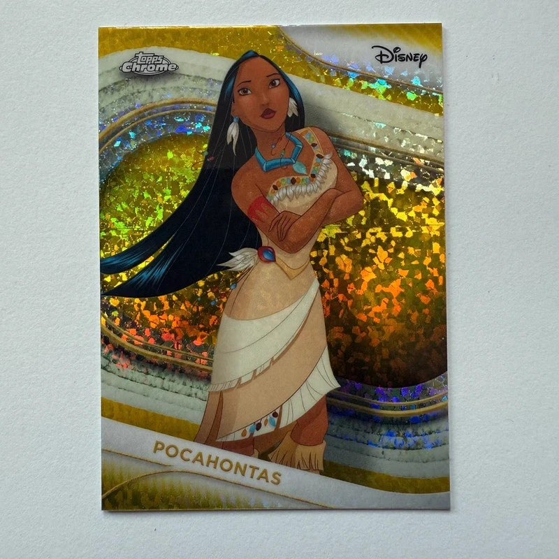 Topps Chrome Disney 2025 Pocahontas Yellow Mini Diamonds Parallel #30