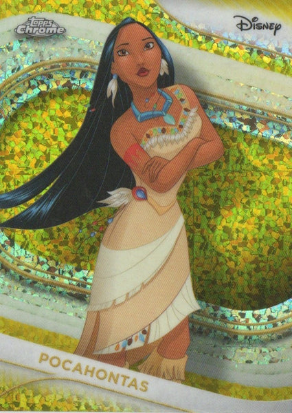 Topps Chrome Disney 2025 Pocahontas Yellow Mini Diamonds Parallel #30