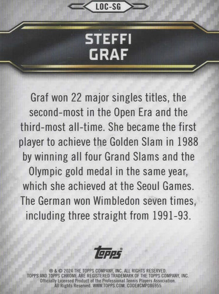 Topps 2024 Graphite Tennis Steffi Graf Legends Of The Court Parallel Chrome /199