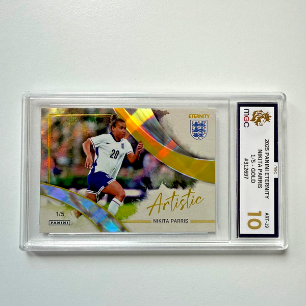 2025 Panini Eternity Lionesses Nikita Parris Artistic Gold 1/5 MGC 10 Bookstart