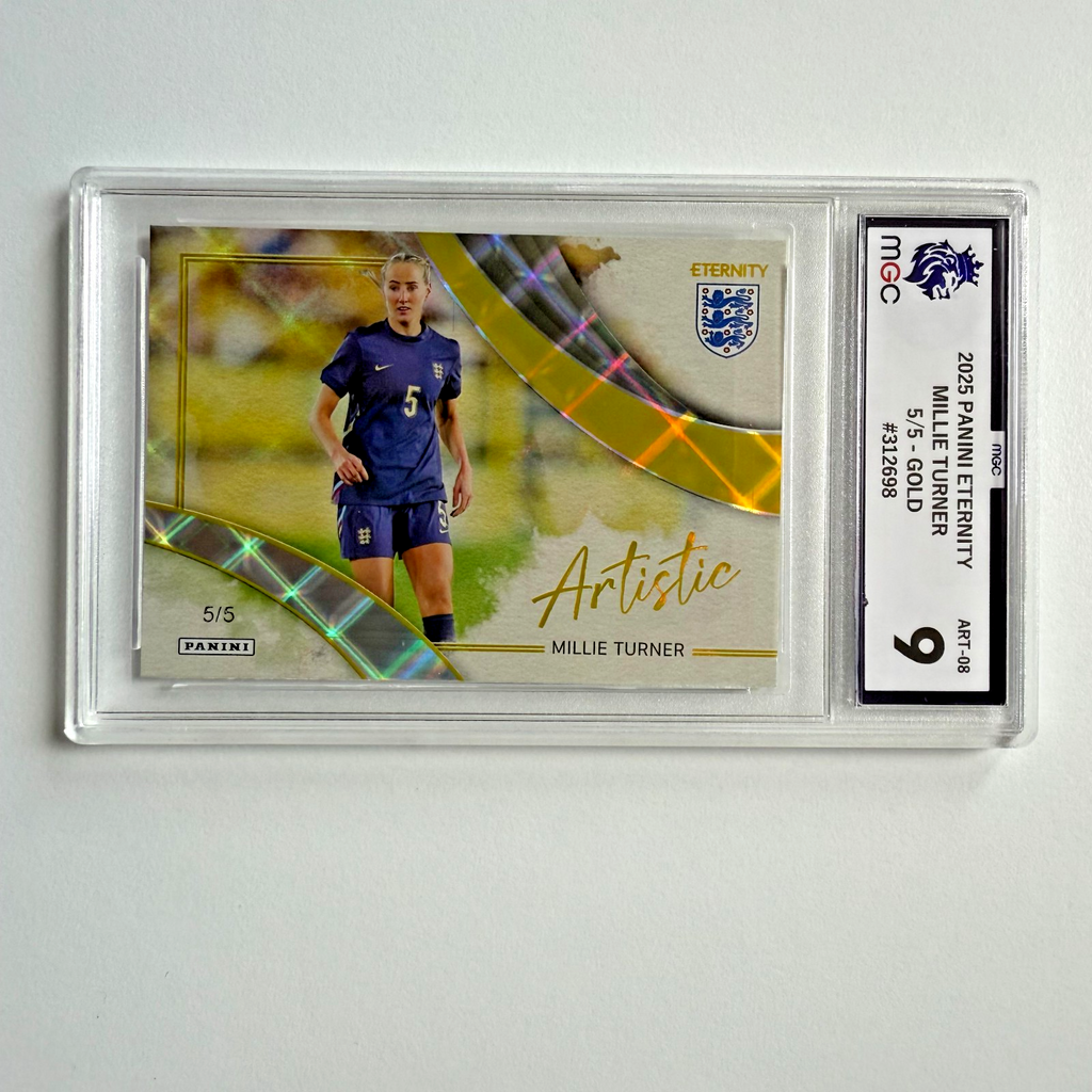 2025 Panini Eternity Lionesses Millie Turner Artistic Gold 5/5 Bookend MGC 9