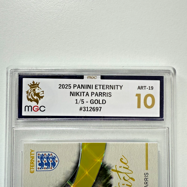 2025 Panini Eternity Lionesses Nikita Parris Artistic Gold 1/5 MGC 10 Bookstart