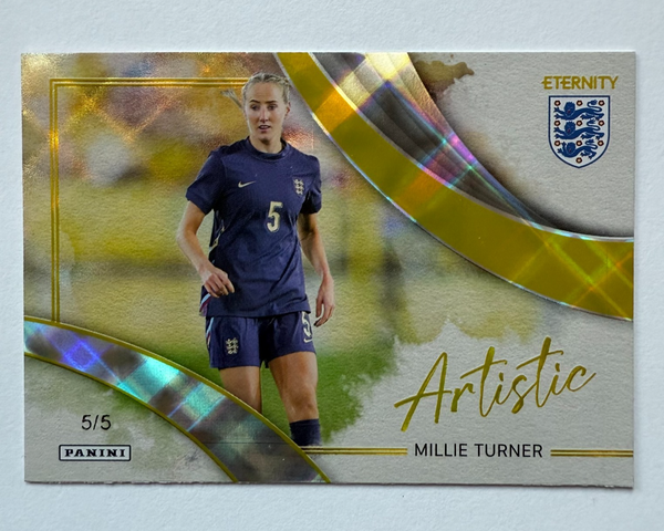 2025 Panini Eternity Lionesses Millie Turner Artistic Gold 5/5 Bookend MGC 9
