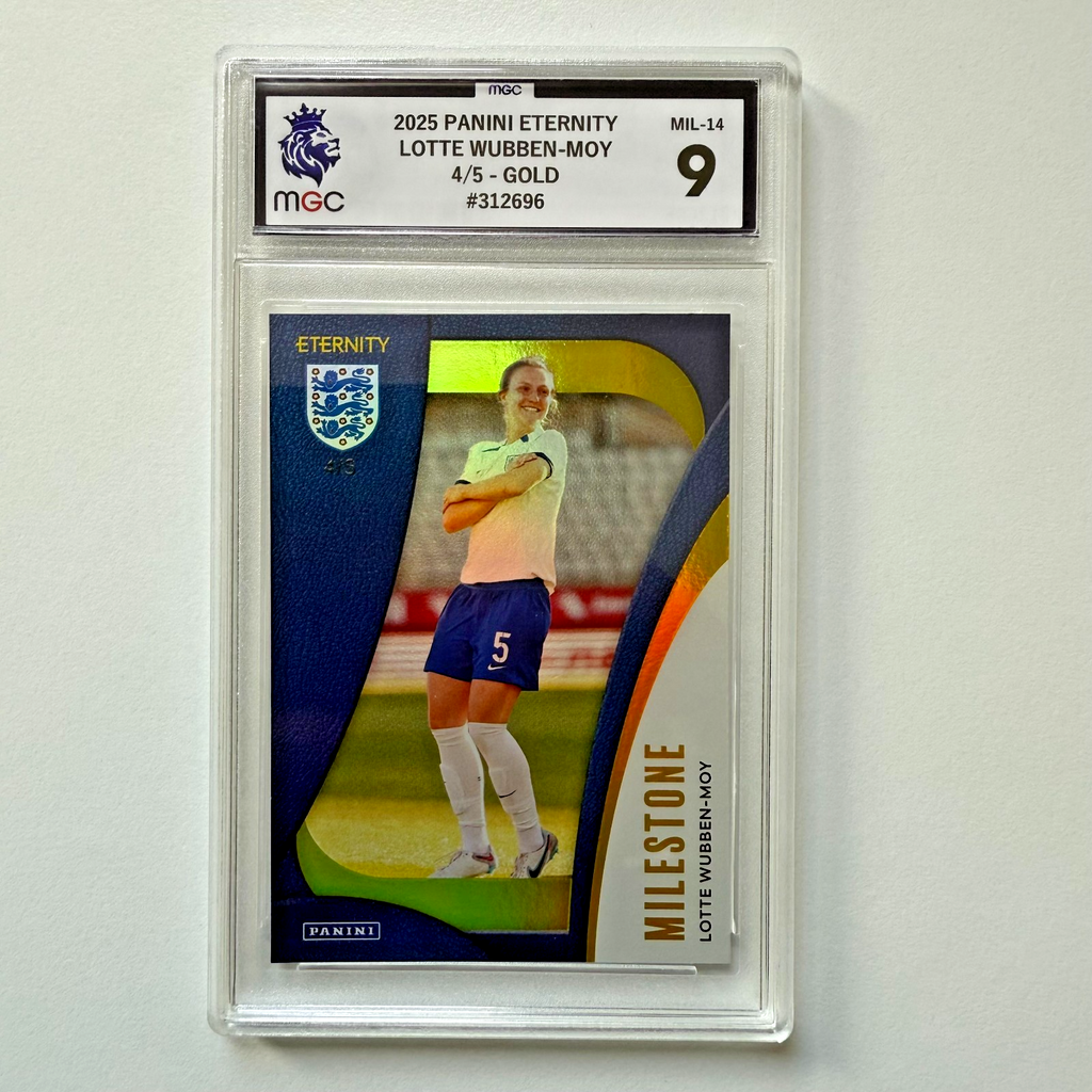 2025 Panini Eternity Lionesses Lotte Wubben-Moy England Gold /5 MGC 9 Card