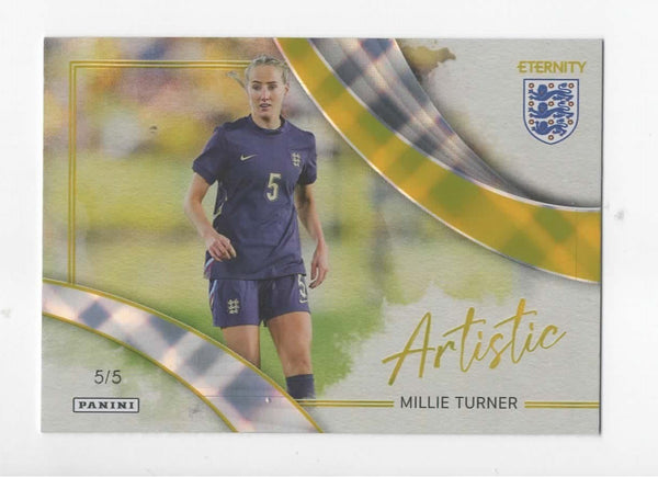 2025 Panini Eternity Lionesses Millie Turner Artistic Gold 5/5 Bookend MGC 9