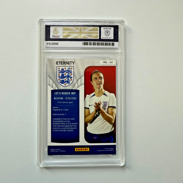 2025 Panini Eternity Lionesses Lotte Wubben-Moy England Gold /5 MGC 9 Card