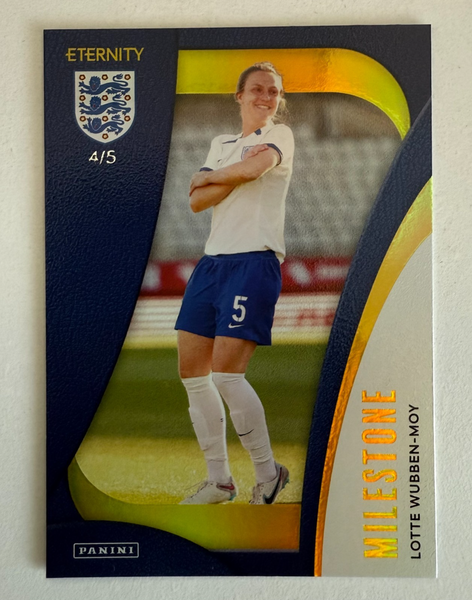 2025 Panini Eternity Lionesses Lotte Wubben-Moy England Gold /5 MGC 9 Card