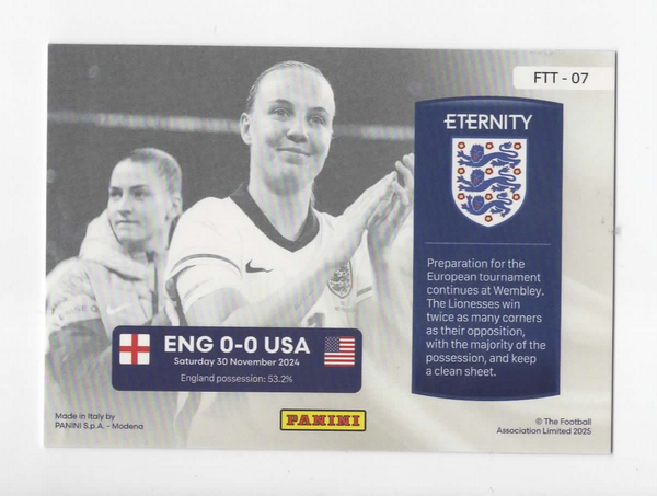 Panini Eternity 2025 Beth Mead For The Team Magenta /25 Lionesses England Card