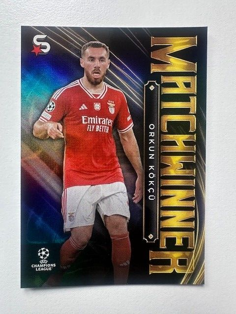 Topps Superstars 2024 23/24 Orkun Kokcu Matchwinner Benfica Card MW-30