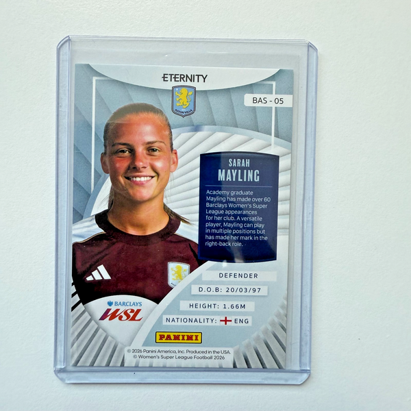 Panini Eternity WSL 25/26 Sarah Mayling Base Parallel Green /50 Aston Villa Card
