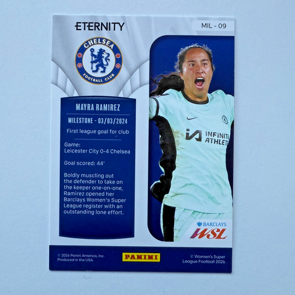 Panini Eternity WSL 25/26 Mayra Ramirez Milestone Green /50 Chelsea Card