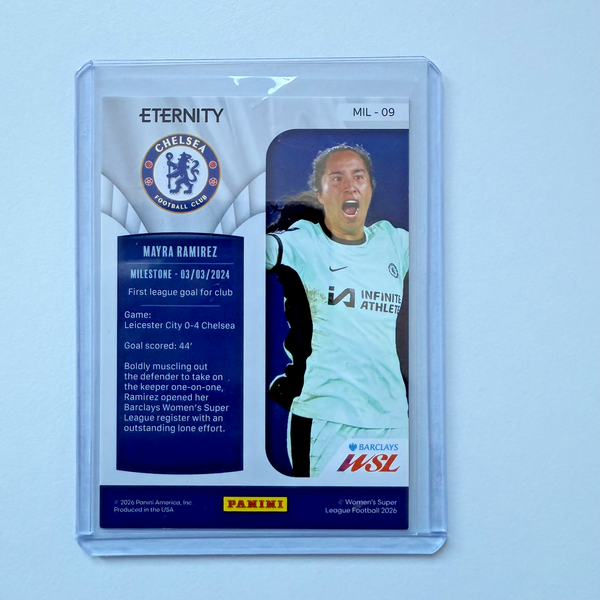 Panini Eternity WSL 25/26 Mayra Ramirez Milestone Green /50 Chelsea Card