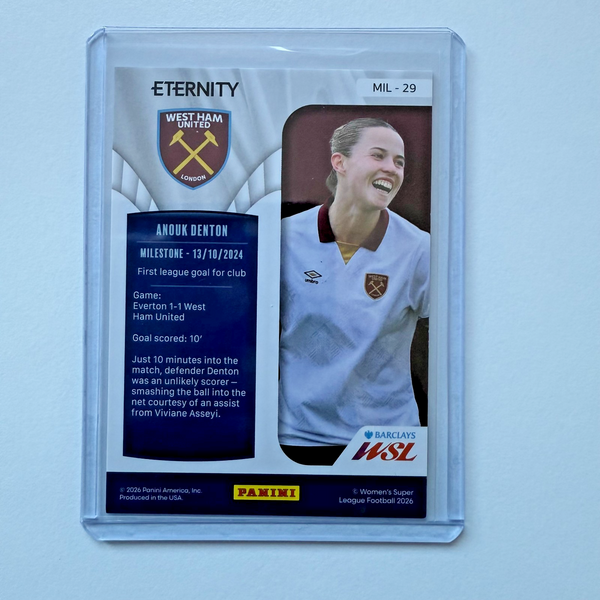 Panini Eternity WSL 25/26 Anouk Denton Milestone Green /50 West Ham United Card