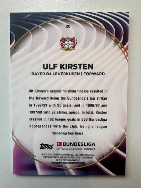 Topps 60 Years Celebration Bundesliga 2023/24 Ulf Kirsten Card #26