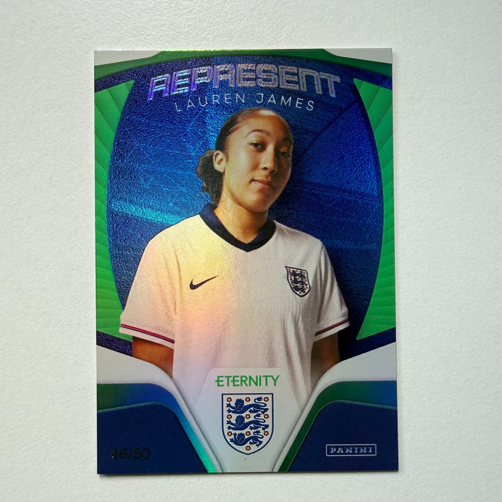 Panini Eternity Lionesses 2025 Lauren James England Represent Green Card /50