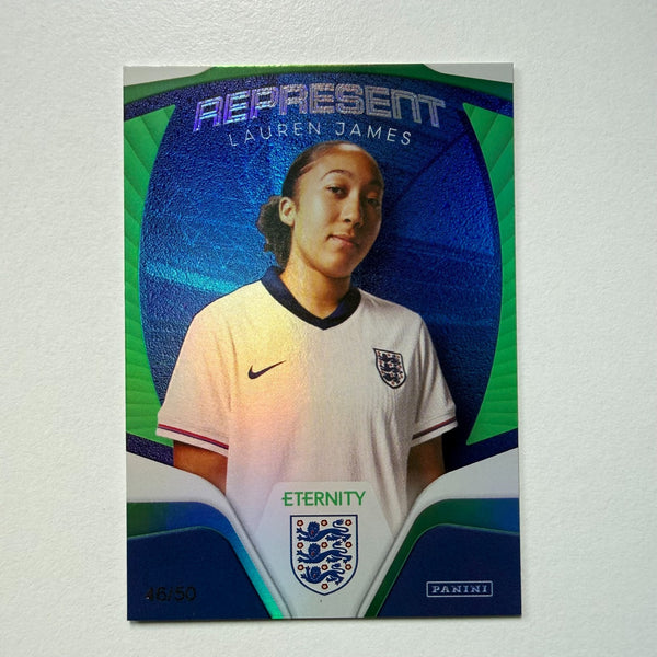 Panini Eternity Lionesses 2025 Lauren James England Represent Green Card /50