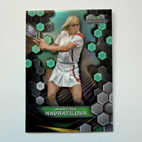 Topps 2024 Graphite Tennis Martina Navratilova Green Refractor Chrome Card /199