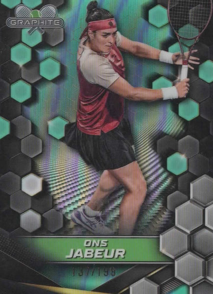 Topps 2024 Graphite Tennis Ons Jabeur Green Refractor Parallel Chrome Card /199
